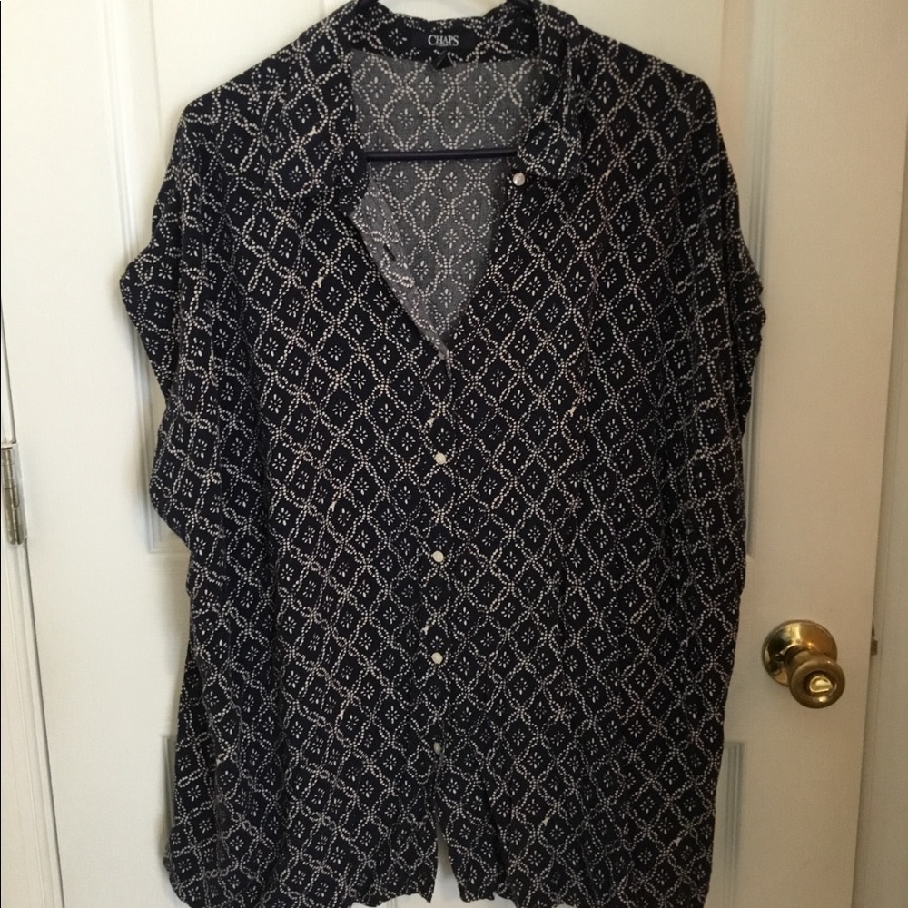 Chaps Short Sleeve Button Down 2X